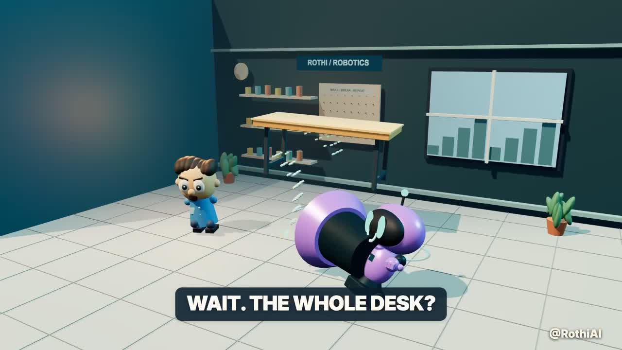 An inventor and his very literal cleaning robot